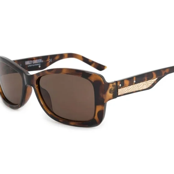 HARLEY-DAVIDSON HD 5032S 52E TORTOISE / GOLD DESIGNER SHINY ARMS HOT SUNGLASSES - Picture 1 of 10